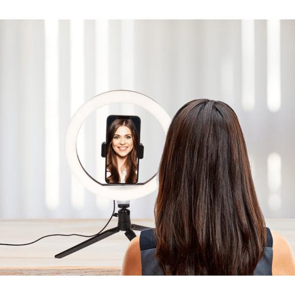 Selfie-lampe med Stativ til Mobil – LED