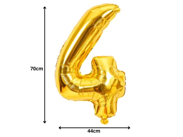 Folieballon tal guld 66 cm