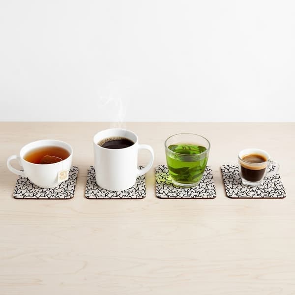 4-Pak - Glasbrikker Katgruppe - Underlag til Glas