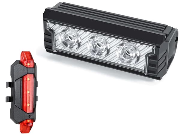 Cykel LED lys foran bag usb batteri styr