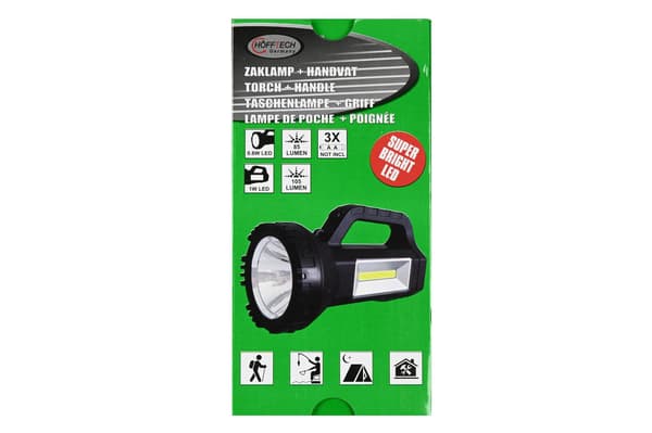 Taskulamppu 1 W LED + COB kahvalla