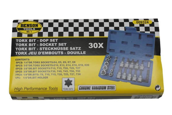 Torx-topnøglesæt 30 dele Cr-V