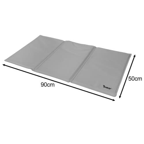 Kølemåtte til Hund & Kat - Kølepude som køler - 90x50cm Grå