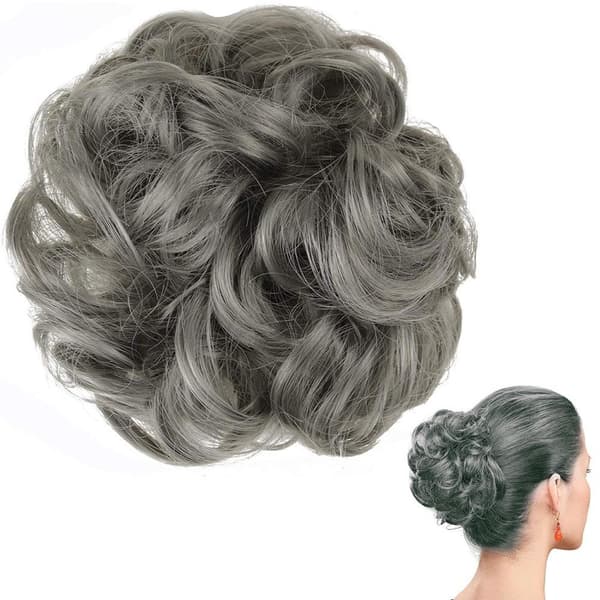 Scrunchie Hair Extensions / Hårbånd / Hårknute - Grå