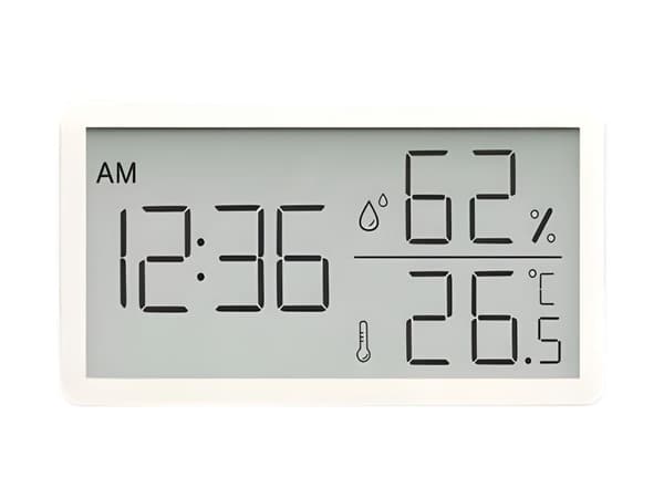 Digital termometer hygrometer med klocka