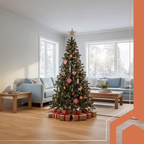 Julgran 2,1 m - Med smala barr