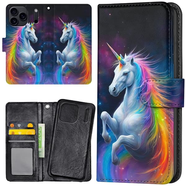 iPhone 17 Pro Max - Lommebok Deksel Unicorn
