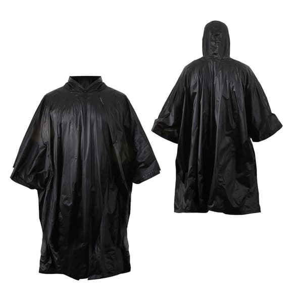 Sadeponcho, kestävä, musta