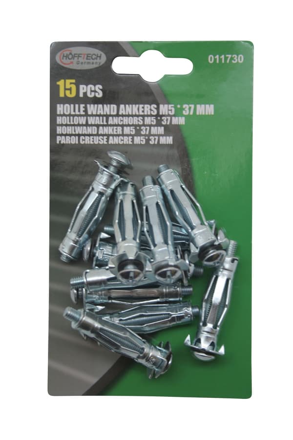 Gipsanker M5 x 37 mm 15 stk