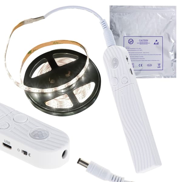 LED-stripe med bevegelsessensor - 2m - Kaldhvit