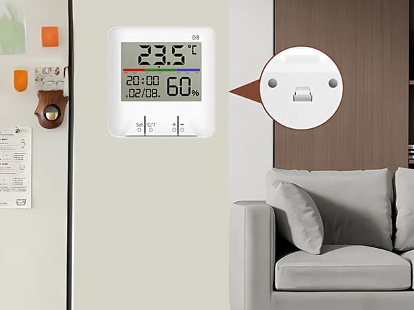 Værstasjon digital - Termometer, hygrometer og klokke