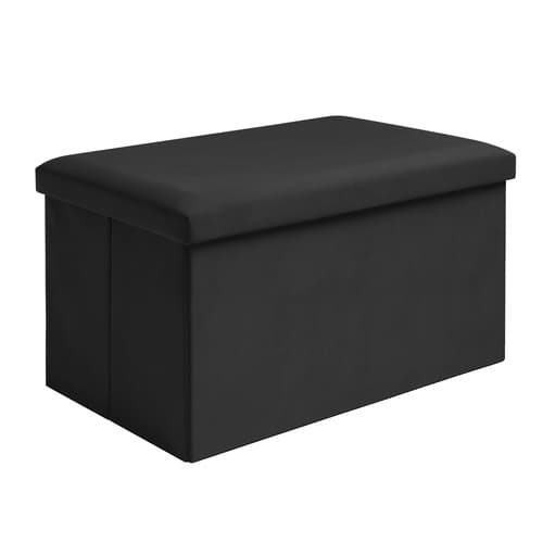 Fodskammel / Siddepuf - 60x30cm - Sort