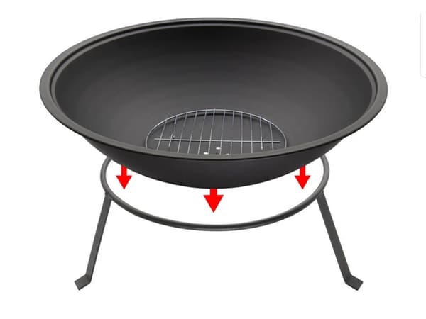 Eldstad / Eldfat med Grillgaller - 55 cm