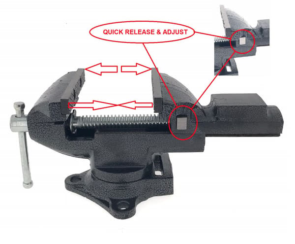 Bänkskruv 80 mm snabbfäste