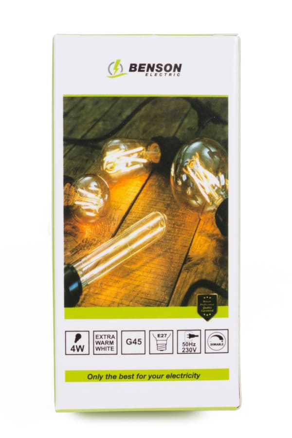LED-pære filament G45 4 W E27 dimbar