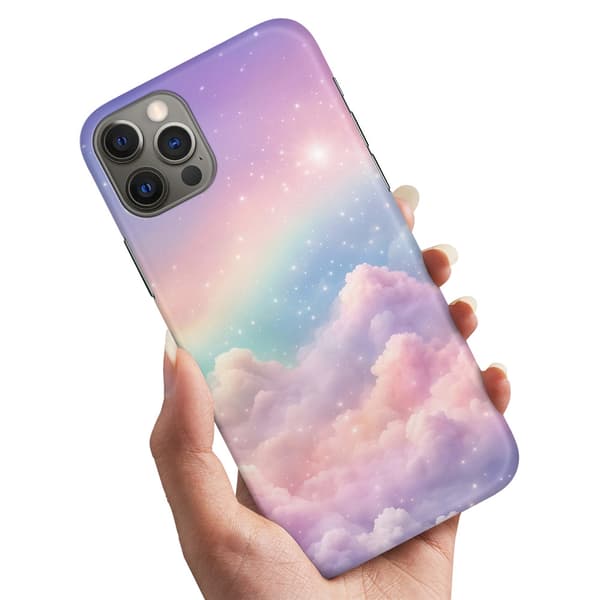 Cover / Mobilcover til iPhone 12 Pro Max - Rainbow Clouds