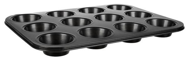 Bakplåt + 12st Silikon Muffinsformar / Bullformar - Formar