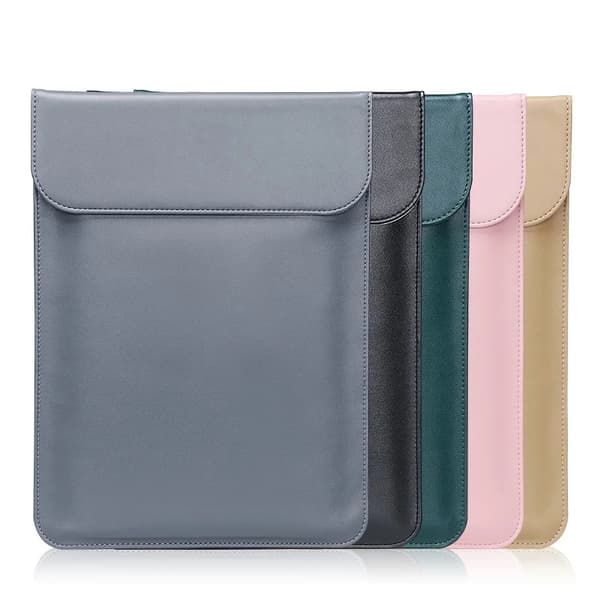 13,3" Laptop Sleeve / Computertaske / Macbook - Læder - Black
