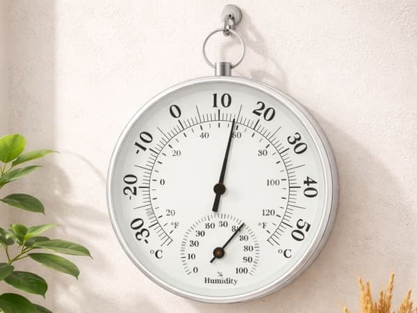 Analogt termometer hygrometer væg