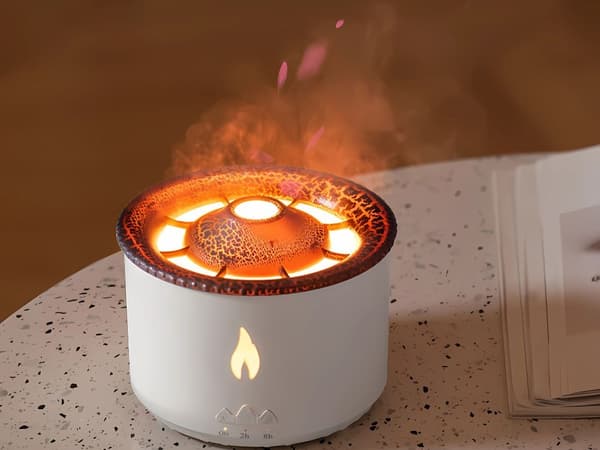 Luftfuktare vulkan - RGB LED aromdiffusor