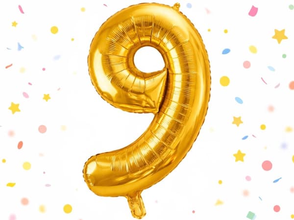 Folieballon tal guld 66 cm
