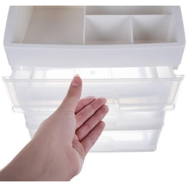 Makeupholder / Holder til Makeup - 6 rum & 3 skuffer