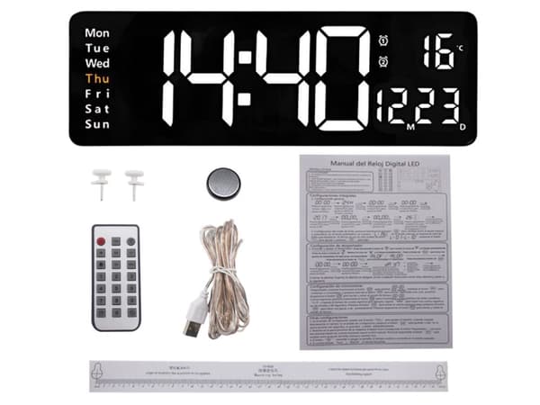 Digital väckarklocka LED - Temperatur och datum