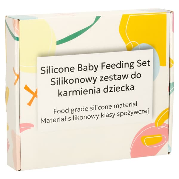 Børneservice Silikone - 4 dele - Lyseblå
