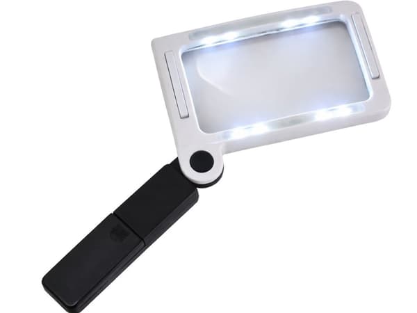 Sammenfoldelig lup 3.5x med stativ LED