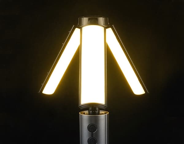 Campinglykt LED - Teleskopisk lampe med flere moduser