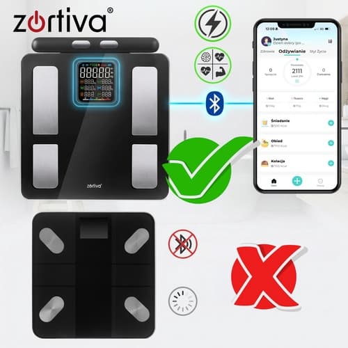 Smart Personvekt / Baderomsvekt - Bluetooth