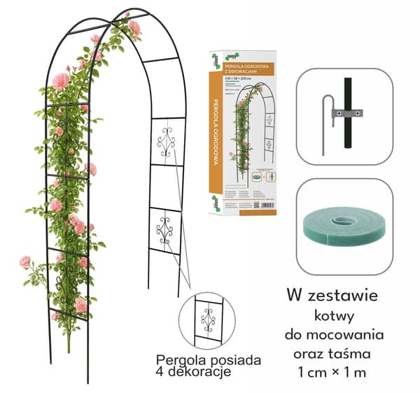 Rosenbåge för klätterväxter - 240 cm