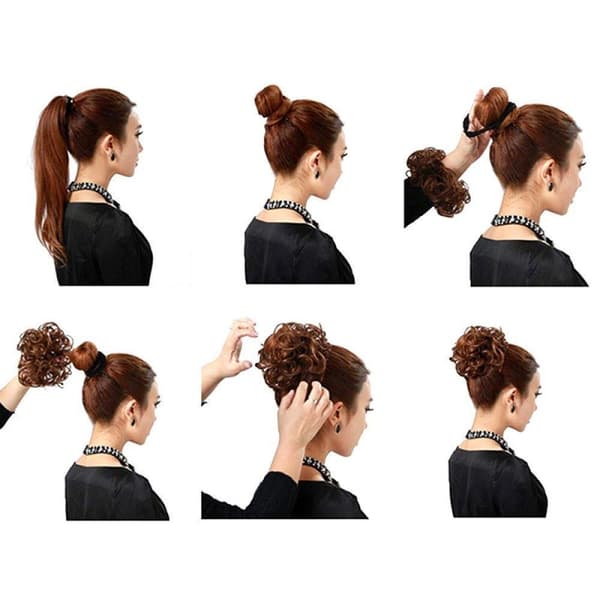 Scrunchie Hair Extensions / Hårbånd / Hårknute - Grå