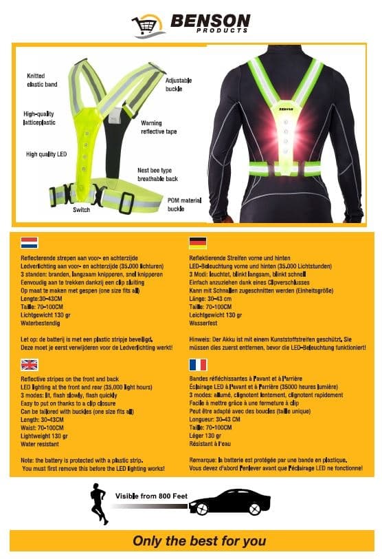 Refleksvest LED