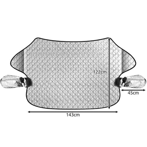 Snøbeskyttelse til frontrute for bil – 143 x 122 cm