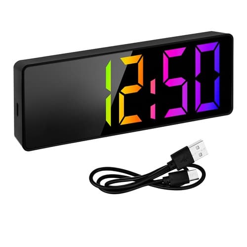 RGB Digital Väckarklocka / Alarmklocka - Klocka