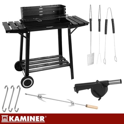 Grill / Kullgrill med tilbehør - 93x41x86cm