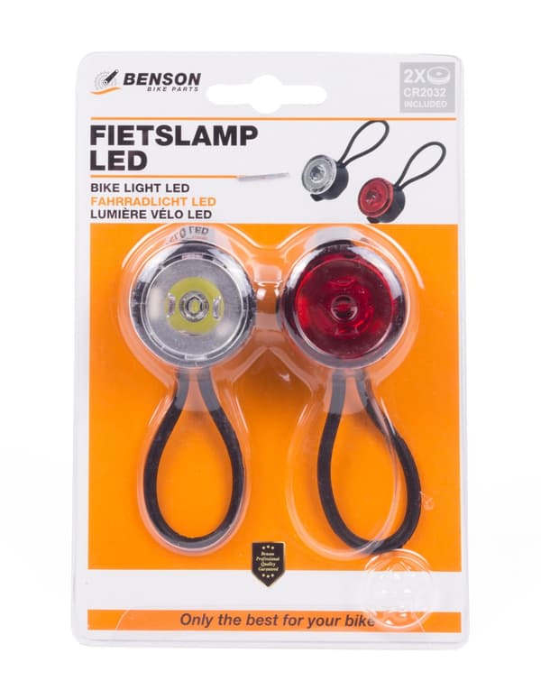 Cykellampa LED 2 st rund