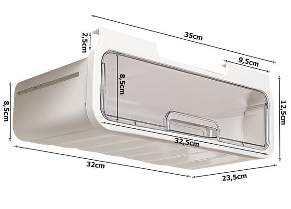 Utrekkbar skuff under skrivebord