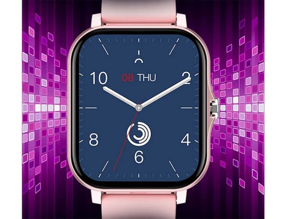 Smartklokke dame herre gummirem sport Bluetooth-samtale rosa