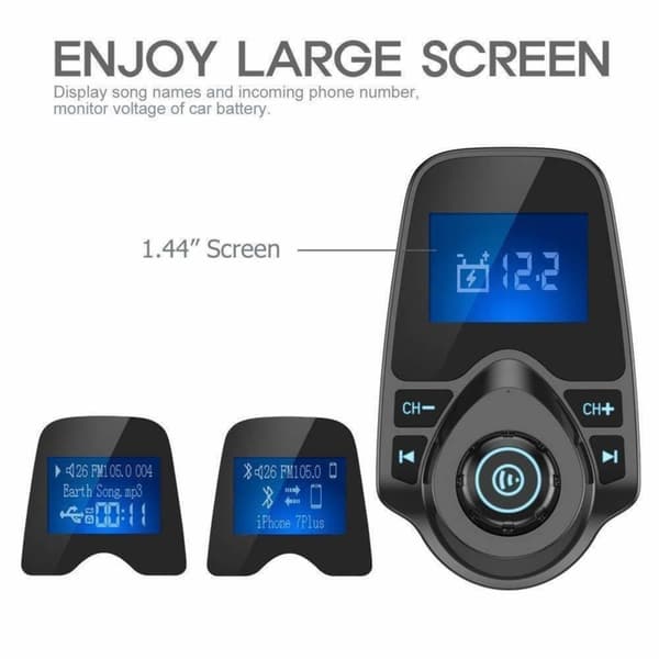 Bluetooth FM-lähetin & MP3 USB:llä ja vastaustoiminnolla - Autoon