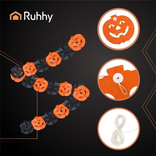 Halloween-kurpitsalyhty - 3m