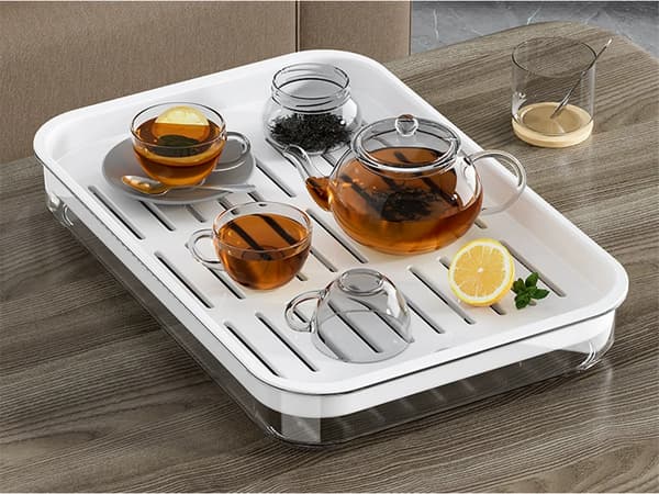 Kökshylla 2 våningar för disk grönsaker frukt