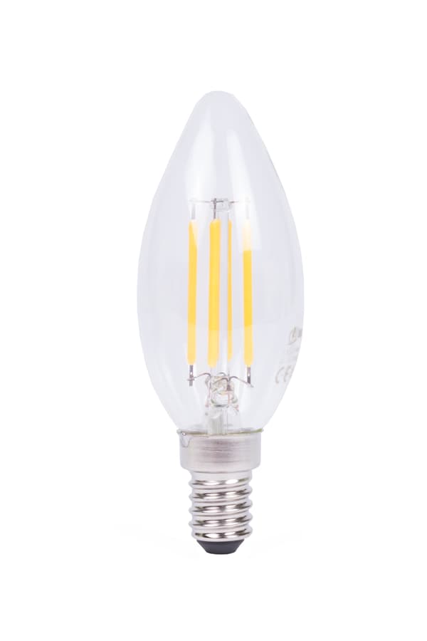 LED-kronelys filament C35 4 W E14 dimbar