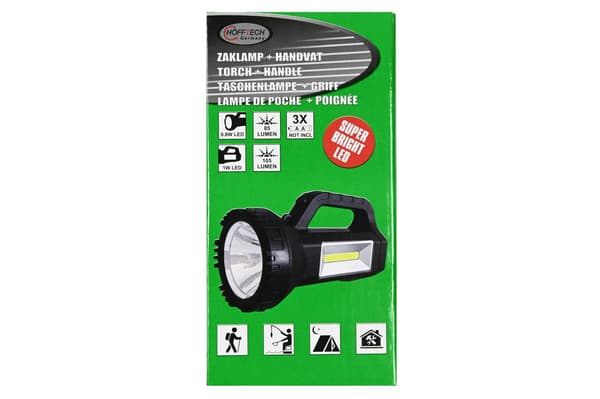 Taskulamppu 1 W LED + COB kahvalla