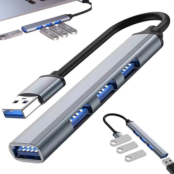 USB-hub 4-port - 3.0 splitter for datamaskin