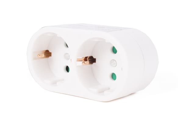Adapter dubbel jordat vertikal
