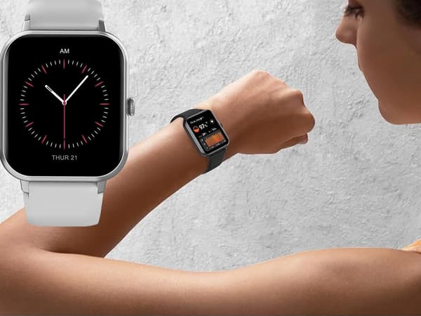 Smartklokke dame/herre gummirem sport bluetooth samtale grå - Grey