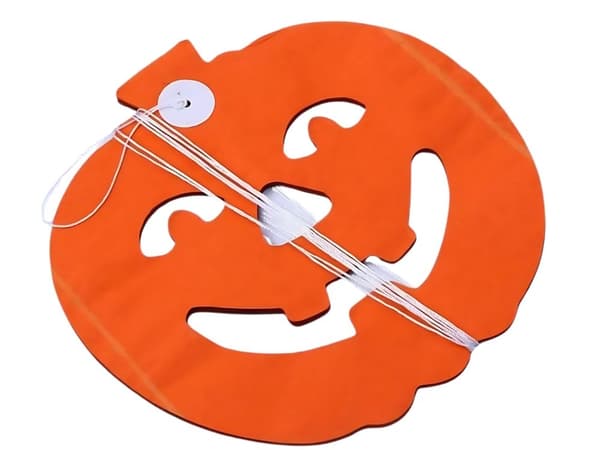 Dekorativ krans halloween pumpa/spindelpapper lång 3 meter