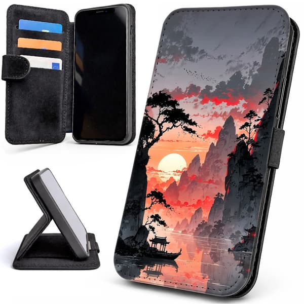 Lommebok Deksel / Mobildeksel til iPhone 17 - Sunset